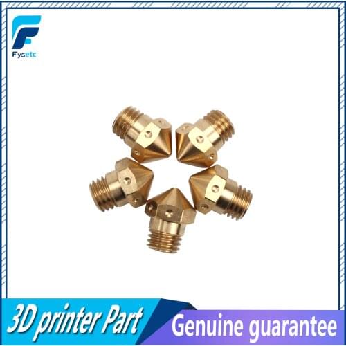 5pcs MK10 Nozzle For Hotend Kit Mk10 Brass Nozzle M7 3D Printer Brass MK10 Nozzle 3D Printer Parts