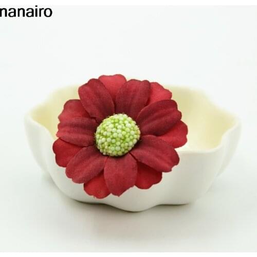 500pcs Mini 4cm Artificial Silk Daisy Flower Heads For Wedding Party Home Decoration Diy Wreath Craft Simulation Fake Flowers