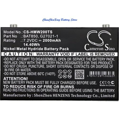 Cameron Sino 2000mAh Battery BAT850, G27021-1 for HME MB Base Stations, MB100 , MB300ES , Pro 850 Intercom, WS200