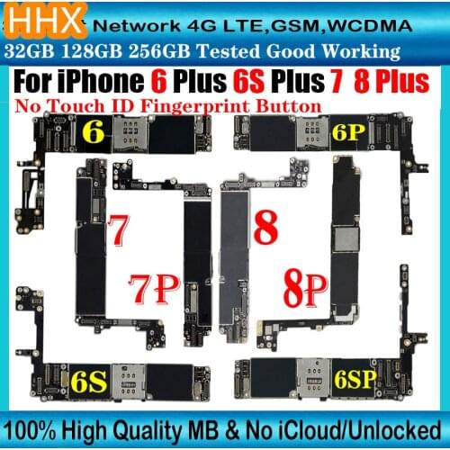 Free iCloud Unlocked For iPhone 7 Plus 128GB & 8 PLUS 64GB & 6 Plus & 6S Plus Motherboard Unlocked logic board 32gb 64gb 128gb