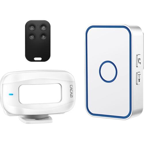 CACAZI Wireless PIR Motion Detector Infrared Doorbell Security Alarm 433Mhz Remote Control Welcome Home Sensor Emergency Call