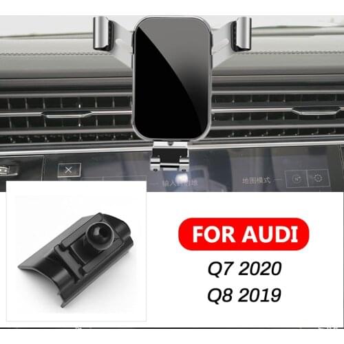 For Audi Q7 2020 Q8 2019 Car Mobile Phone Holder Car Charging Support Gravity Stand GPS Special Mount Support Navigation Bracket