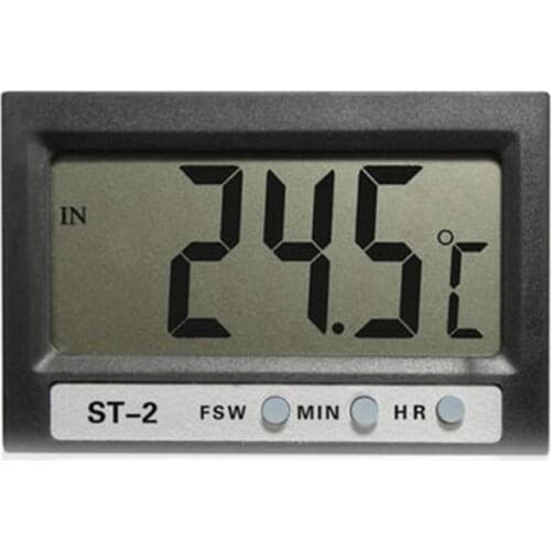 In Out LCD Dual-Way Digital Car Thermometer & Clock ST2 D0AC