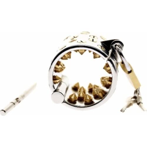 Kalis Teeth Spike Extreme Chastity Device Cock Ring Cock Lock for Men Scrotum Pendant Male Torture Devices BDSM Toys C049D