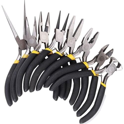 GTBL 8Pcs/Set Jewelry Pliers Needle Round Bent Nose Beading Making Diy Craft Tool Kit
