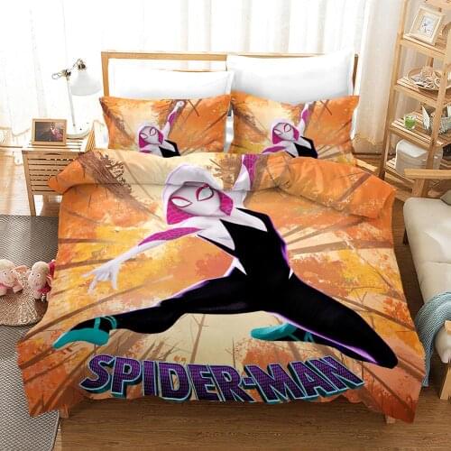 Disney spider man twin size bedding set for girls duvet covers bedroom decoration queen 3 pcs marvel cartoon Christmas gifts new