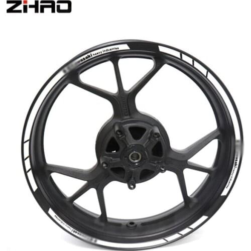 New high quality Fit Motorcycle Wheel Sticker stripe Reflective Rim For Kawasaki Z750 ZXR400 ZX1100 / ZX-11 1200 ZX12R ZZR1100