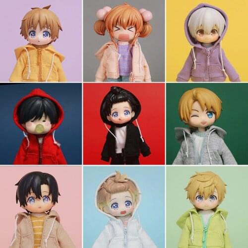 Ob11 baby clothes casual hoodie fashion jacket Fit for obitsu11 molly, GSC body, 1/8 / 12bjd doll clothes doll accessories
