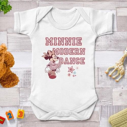 Newborn Baby Girls Boys Clothes Summer Baby Romper Short Sleeve White Sport Mickey Jumpsuit Baby Clothing Outfits 0-24M