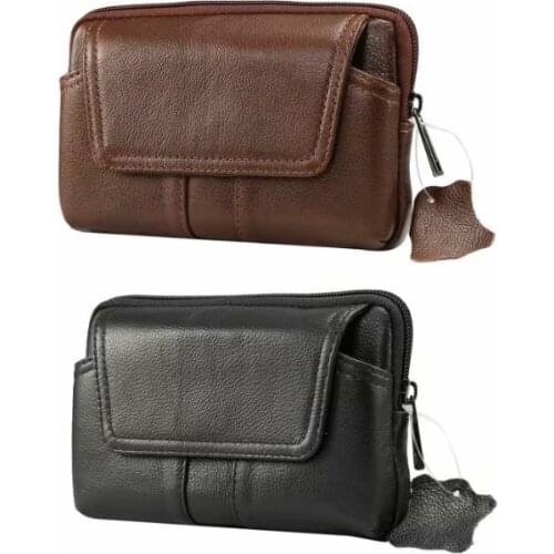 Waist Belt Genuine Leather Phone Case Pouch For Galaxy A10 A20 A40 A60,Oppo Reno 10x zoom Reno 5G A9,Realme 1 3 2 Pro U1 C2 C1