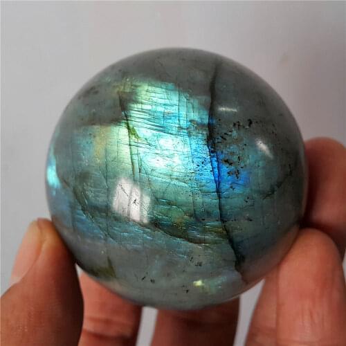 Natural Labradorite Crystal Sphere Ball Madagascar