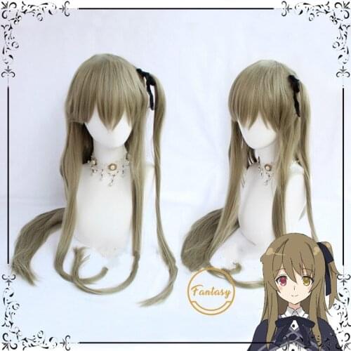 Assault Lily BOUQUET Kuo Shenlin Cosplay Heat Resistant Synthetic Hair Long Brown Wigs Halloween Party+ Free Wig Cap