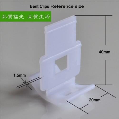 Tile leveling system FG1(bent clips) for thickness of 9mm to 13mm tile sold by bag 100pcs/bag(bent Clips)