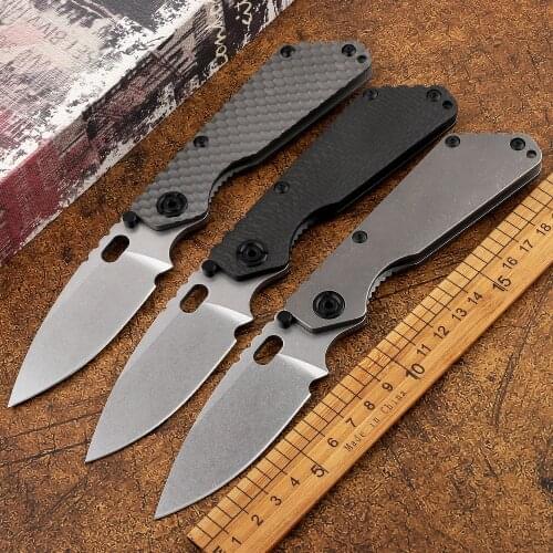 SMF folding knife D2 blade TC4 titanium alloy handle outdoor tactical defense hunting camping EDC tool knife