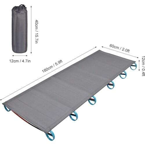 Ultralight Folding Single Camping Bed Travel Cot Tent Bed Aluminium Alloy Metal Frame Outdoor Portable Camping Fishing Mat Beds