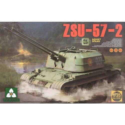 Takom 1/35 SOVIET SPAAG ZSU-57-2 TANK 2058 Self-propelled Gun Anti-Aircraft HOT