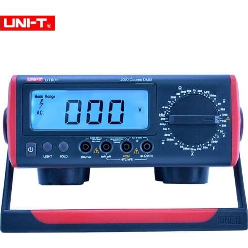 UNI-T USB Benchtop Digital Multimeters Volt Amp Ohm Capacitance Hz 39999 High-Accuracy Counts Tester LCD Display UT801-804