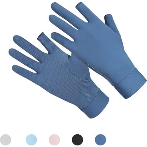 High Quality Cycling Gloves Breathable Sports Gloves Non-slip Palm Fitness Unisex Gloves Ice Silk Anti-UV Outdoor Sports Gloves