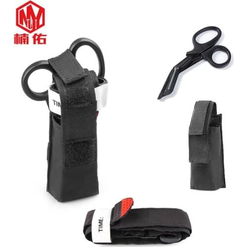 1PC Outdoor Emergency Self-Rescue Kit Supplies Portable EDC Survival Bandage Tourniquet Storage Cover Special Scissors Set