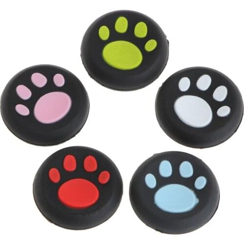 10Pcs/Set Cat Claw Silicone Thumbstick Grips Cap For PlayStation 4 PS4