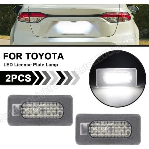 2Pcs For 2019 2020 2021 Toyota Corolla 2019 2020 2021 LED License Plate Light Number Plate Lamp Error Free