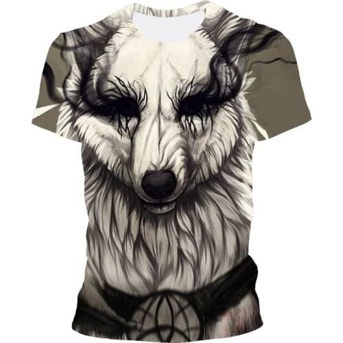 2021 New Fashion 3D Animal Wolf Print Hip Hop Cool Handsome T-Shirt For Men And Women XXS-6XL