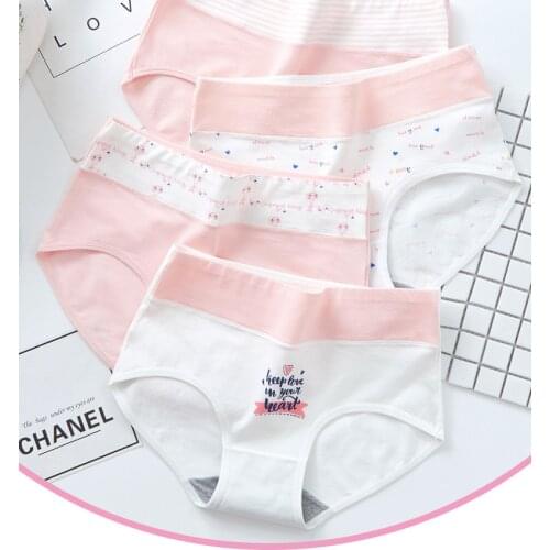3PCS/Lot Cute Lady Panties Cotton Women Underwear Girls Breathable Seamless Briefs Womens Sexy Lingerie Intimates Dropship