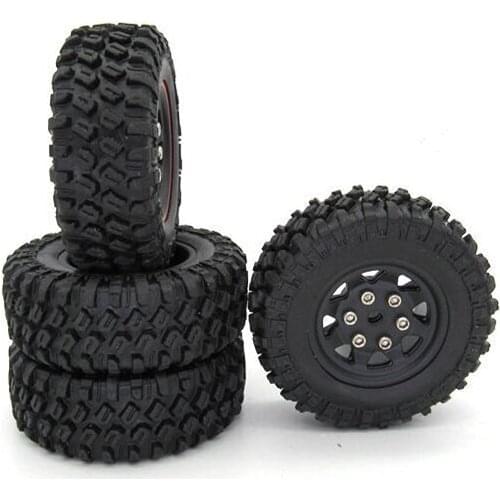 4Pcs Rubber Tires Tyre Wheel Upgrade Accessories for XIAOMI XMYKC01CM JIMNY 1/16 RC Crawler Car Parts