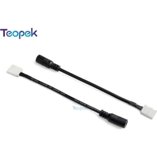 5pcs 8mm 10mm 2pin Female DC Adapter LED Strip Connector For SMD 3528 2835 5050 5630 Single Color led Strip No Need Soldering