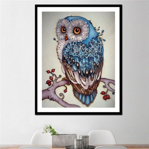 5d diy diamond embroidery painting owl full square cross-stitch cross stitch sets supplies animals pictures drawing
