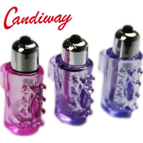 Candiway Mini Orgasmic Textures Finger Condom G Spot Vibrators Waterproof Clitoris Massager Masturbation Sex Toys For woman