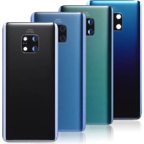 Mate 20 Pro Original Back Cover For Huawei Mate 20 Pro Housing Glass Battery Smart Phone Door Replacement Case + Carmera Glue