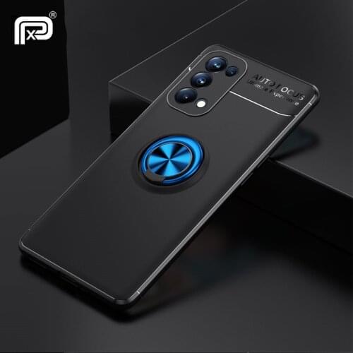 For OPPO Find X3 Lite Find X3 Neo Case Magnetic Ring Holder Soft Silicone Cover for OPPO Find X3 Phone Case funda