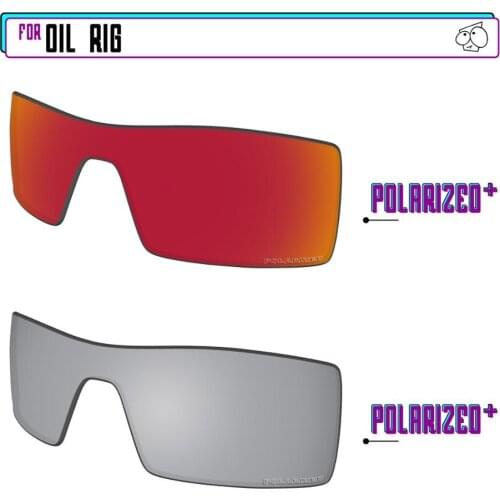 EZReplace Polarized Replacement Lenses for - Oakley Oil Rig Sunglasses - Sir P Plus-RedP Plus