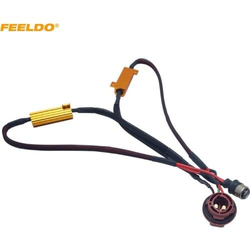 FEELDO 10Pcs BAY15D 1157 LED Warning Decoder Load Resistor Socket Error #AM5345