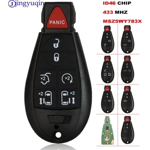 Jingyuqin id46 433mhz msz5wy783x Car Key Shell For Chrysler Town & Country Fit Jeep Grand Cherokee Dodge Magnum Durango