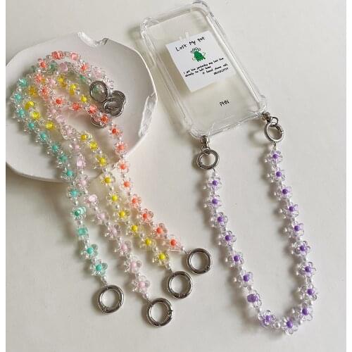 Korea Lovely Flower Mobile Phone Straps Chain Fashion Universal Removable Pendant Hanging Rope Anti-lost Lanyard Accessories