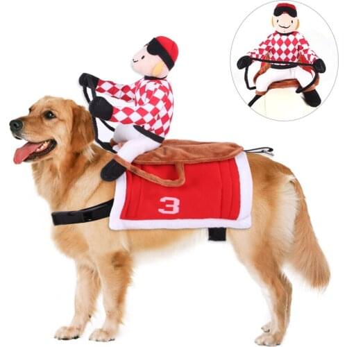 Cats and Dogs Horse Riding Transformation Pet Products Clothing Cospaly Horse Racing Riders Clothing Dog Clothes Pet Products