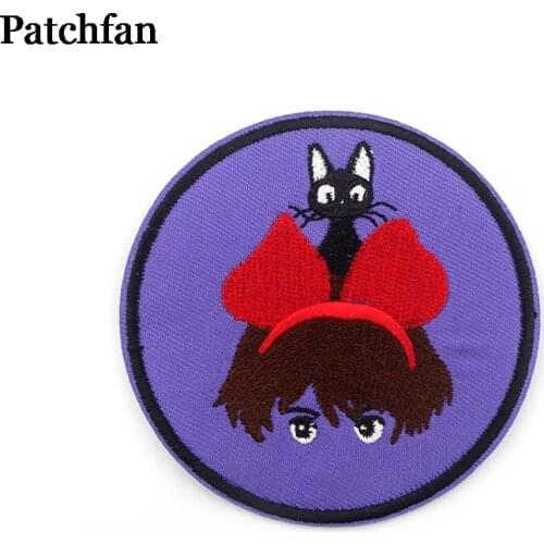 Patchfan Round applique patches diy iron on shoe shirt clothes jersey punk stickers embroideried badges A2234