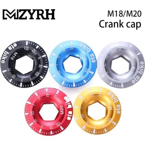 M18 M20 Bicycle Crank Cover Mountain Bike Crankset Screw Cap Aluminum Alloy Lightweight Bike Accessories 1pcs