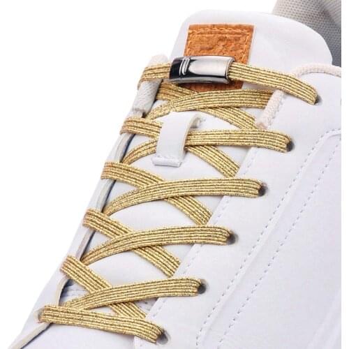 Magnetic Shoelaces Elastic Shoe Laces no tie Creative Quick Flat Shoelace Kids Adult Unisex Leisure Sneakers Locking Lazy Lace