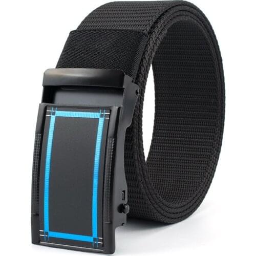 Fashion Mens Belts Metal Alloy Slide Buckle Nylon Quick Drying Release Cowboy Jeans Accessories 3.8cm Outdoor Waist Strap Cinto
