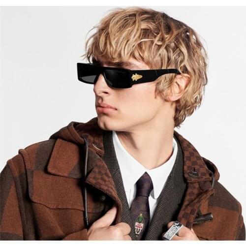 Fashion Retro Narrow Rectangle Sunglasses Women Brand Design Vintage Tortoiseshell Frame Green Lens Sun Glasses Shades