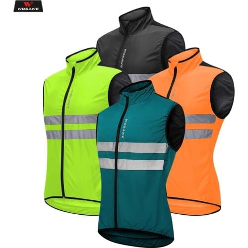 WOSAWE Motorcycle Reflective Safety Vest Outdoor Waterproof High Visibility Jacket Outdoor Moto Bike Night Riding Vest Coat