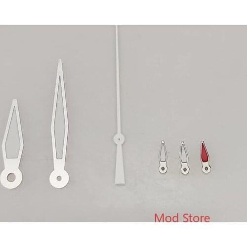Silver Red Copper NEW Watch Hands For 6 Hands Pilots Chronograph Watch Finish Set For Miyota Cal.0S00 Movment Luminous