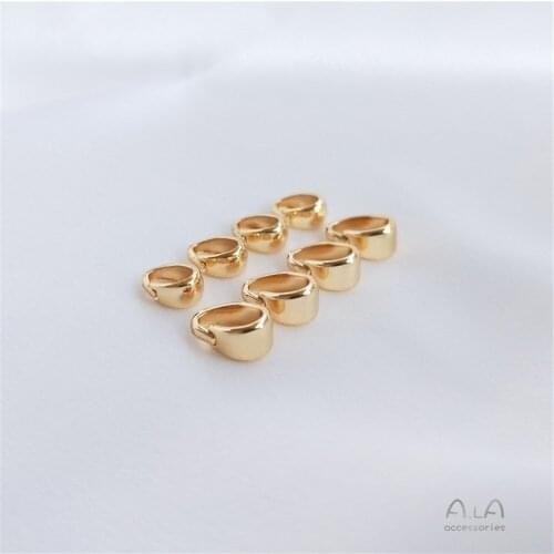 14K Gold Filled Melon seed buckle handmade DIY accessories hand made pendant buckle necklace pendant bead waist buckle