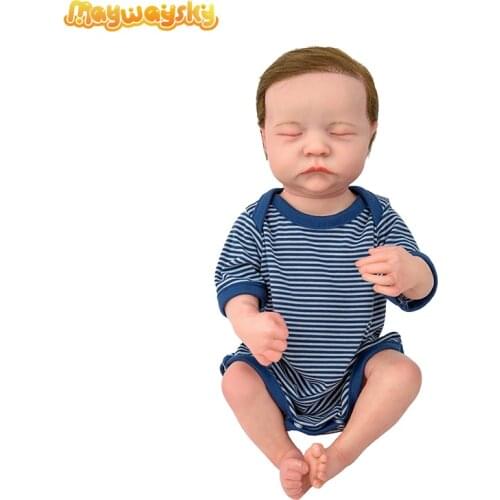 Maywaysky 18 Inch Levi Reborn Silicone Vinyl Real Babies Dolls For Girls