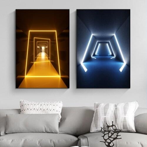 Modern Light and Shadow Building Canvas Painting Decoration Poster Print Living Room Bedroom Office Picture Wall Art Home Decor