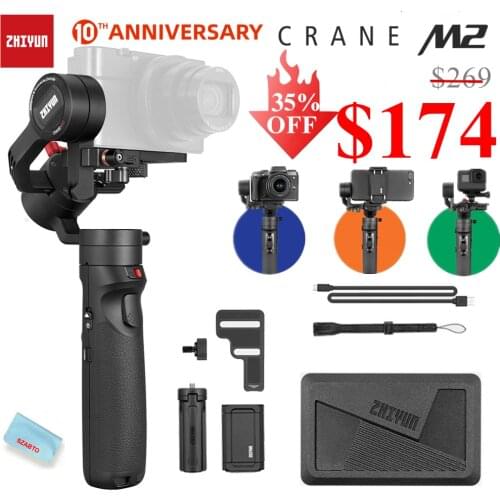 Zhiyun Crane-M2 Crane M2 3-Axis Handheld Gimbal Stabilizer Portable All in One for Mirrorless Cameras Smartphone Action Cameras