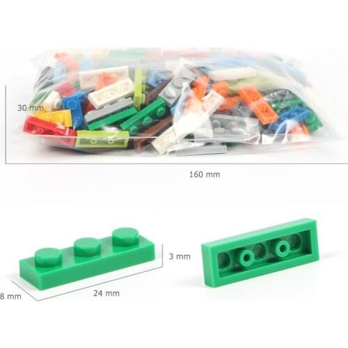 1*3Dots 100g/lot Low Brick Bulk building blocks DIY Building Series Toys Children Gift Compatible self-Locking B